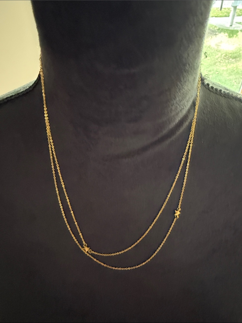 Jennifer Zeuner Delicate Gold Layered Star Necklace